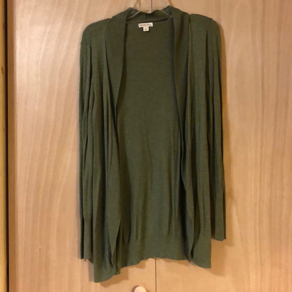 Green cardigan